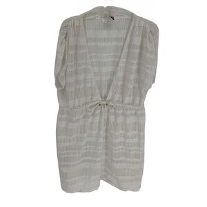 Lauren Ralph Lauren Cover up Tunic Dress Size XL Women’s Open Knit Tie Waist